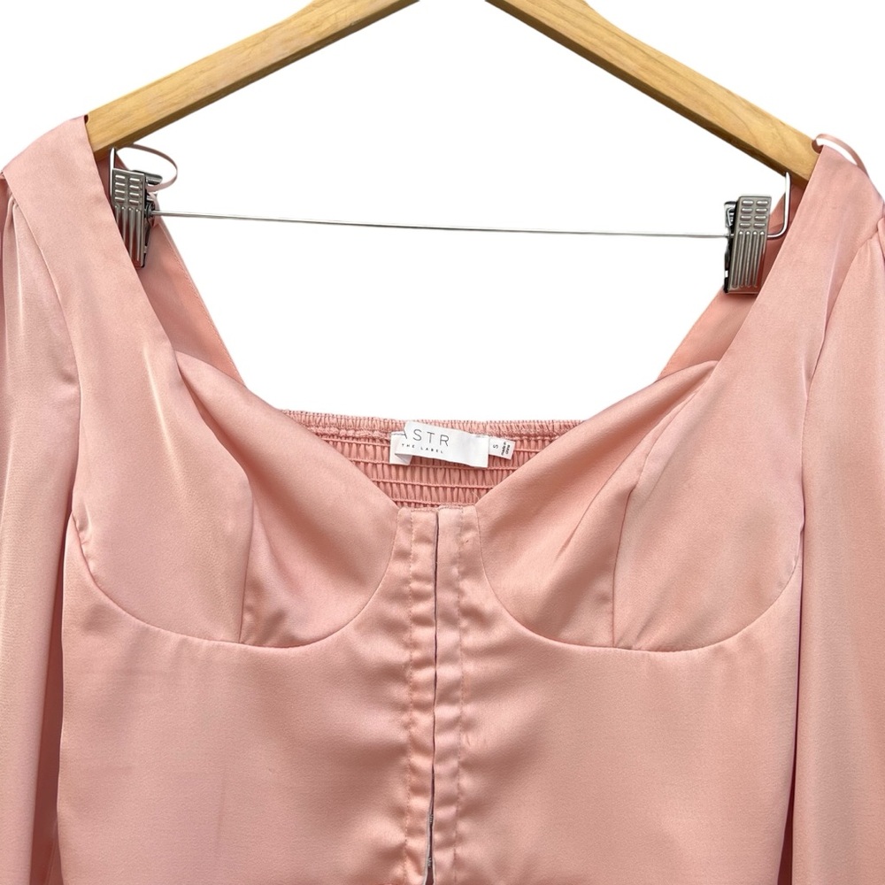 ASTR The Label - Satin Peplum Top - Women’s Size S - Picture 6 of 14